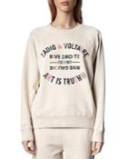 Zadig & Voltaire Upper Blason Brode Cotton Embroidered Sweatshirt