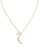 Aqua Moon & Star Pendant Necklace In 18k Gold Vermeil Sterling Silver, 16.25-18.25 - 100% Exclusive