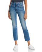 Mother The Dazzler Yoke-front Ankle Jeans In Wander Dust