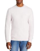 The Men's Store At Bloomingdale's Cotton Tipped Textured Birdseye Regular Fit Crewneck Sweater - 100% Exclusive