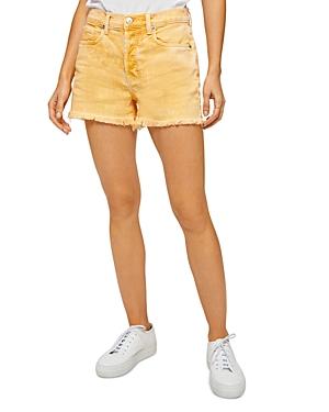 7 For All Mankind Monroe Cutoff Denim Shorts In Mineral Marigold