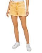 7 For All Mankind Monroe Cutoff Denim Shorts In Mineral Marigold