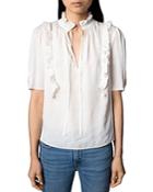 Zadig & Voltaire Talino Logo Silk Top