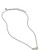 David Yurman Sterling Silver & 18k Yellow Gold Cable Collectibles Double Heart Necklace, 18