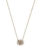 Suzanne Kalan 18k Yellow Gold Evil Eye Blue Sapphire & Diamond Pendant Necklace, 16-18