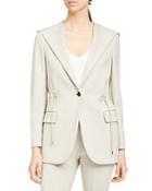 Theory Hooded One Button Jacket
