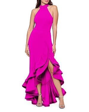 Aqua Racerback Ruffle Hem Gown - 100% Exclusive