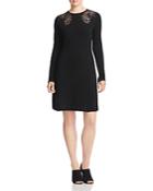 Elie Tahari Angelica Lace Inset Sweater Dress
