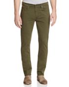 Paige Federal Slim Fit Jeans In Dark Army Green