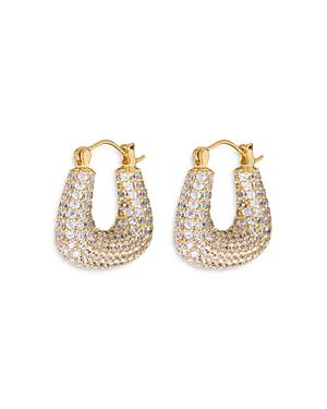 Luv Aj Pave Tia Hoop Earrings