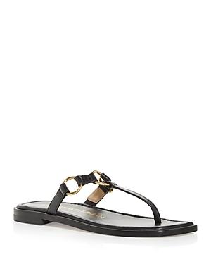 Stuart Weitzman Women's Lalita Square Toe Thong Sandals