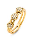 Hulchi Belluni 18k Yellow Gold Tresore Diamond Ring