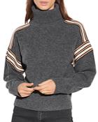 Sandro Wynn Striped Trim Turtleneck Sweater
