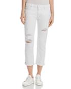 Paige Brigitte Straight Jeans In Bright White Destructed