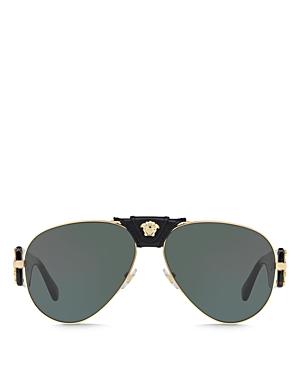 Versace Unisex Pilot Sunglasses, 62mm