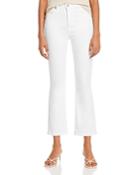 7 For All Mankind The High-waist Slim Kick Jeans In Slim Illusion Luxe White