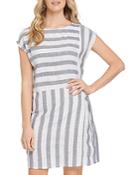 Dkny Striped Cap Sleeve Dress