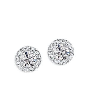 De Beers Forevermark Center Of My Universe Halo Diamond Stud Earrings In Platinum, 0.55 Ct. T.w.