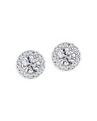 De Beers Forevermark Center Of My Universe Halo Diamond Stud Earrings In Platinum, 0.55 Ct. T.w.