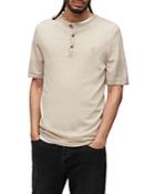 Allsaints Mode Merino Wool Embroidered Logo Slim Fit Henley
