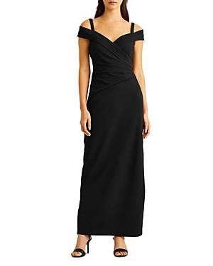Lauren Ralph Lauren Crepe Cold Shoulder Gown