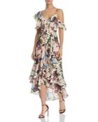 O.p.t Bryant Cold-shoulder Floral Dress