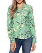 Belldini Floral Print Button Down Shirt