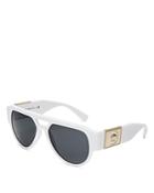 Versace Unisex Brow Bar Aviator Sunglasses, 57mm