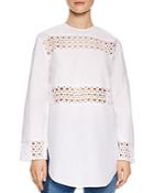 Sandro Chairman Eyelet Lace-inset Top