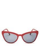 Prada Women's Polarized Cat Eye Sunglasses, 56mm