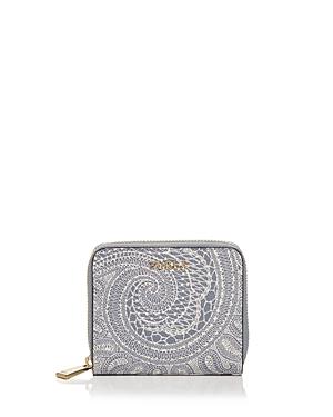 Furla Babylon Zip Around Lace Print Small Leather Wallet