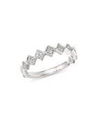 Bloomingdale's Diamond Geometric Stacking Ring In 14k White Gold, 0.10 Ct. T.w. - 100% Exclusive