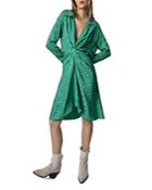 Zadig & Voltaire Rozo Twist Front Silk Dress