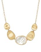 Marco Bicego 18k Yellow Gold Lunaria Mother-of-pearl Collar Necklace, 17