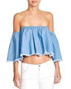 Mustard Seed Chambray Off-the-shoulder Top - Bloomingdale's Exclusive