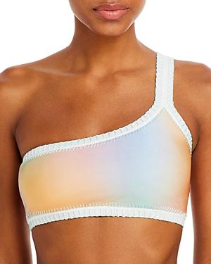 Platinum Inspired By Solange Ferrarini Crochet Trim One Shoulder Bandeau Bikini Top - 100% Exclusive