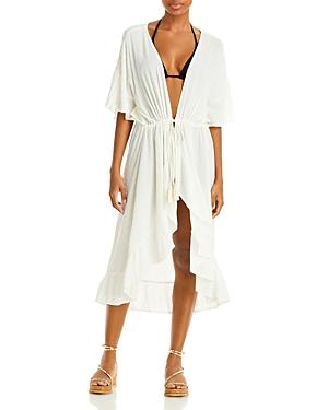 Surf Gypsy Clip Dot High Low Cover Up Dress