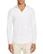 Eidos White One-piece Collar Casual Shirt