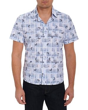 Robert Graham Chambers Stretch Dotted Paisley Plaid Classic Fit Button Down Shirt