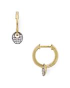 Nadri Small Disc Drop Earrings In 18k Gold & Ruthenium Plated Sterling Silver