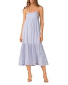 Elan Long Twill Stripe Midi Dress