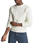 Reiss Louie Chunky Cable Knit Regular Fit Crewneck Sweater