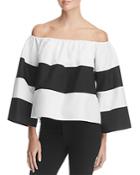 Do And Be Off-the-shoulder Stripe Poplin Top - 100% Bloomingdale's Exclusive
