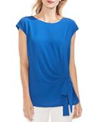Vince Camuto Mixed-media Tie-front Top