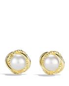 David Yurman Infinity Earrings With Pearls In Gold