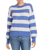 Aqua Cashmere Distressed Striped Cashmere Sweater - 100% Exclusive
