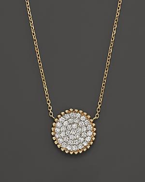 Diamond Pave Disk Pendant In 14k Yellow Gold, .55 Ct. T.w. - 100% Exclusive