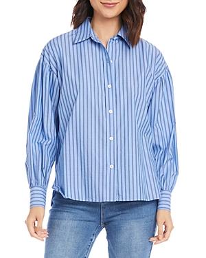 Karen Kane Cotton Shirred Sleeve Shirt