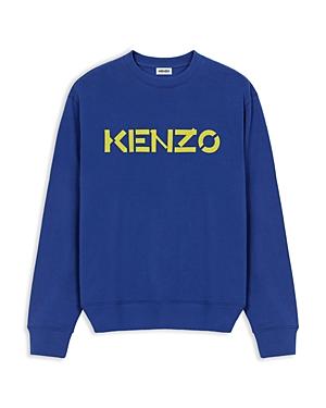 Kenzo Organic Cotton Logo Print Classic Fit Crewneck Sweatshirt