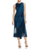 Donna Karan Sleeveless Burnout-velvet Dress